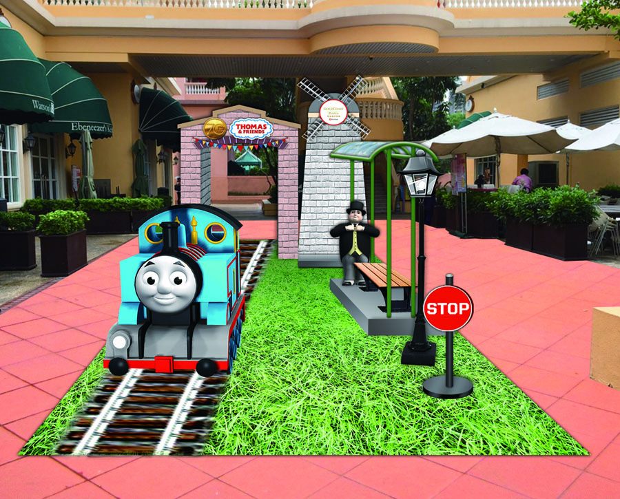 兩大角色將於場內大型車站現身與大家共度暑假！每日正點、15分、30分及45分 車站更會播放Thomas & Friends™主題曲報時