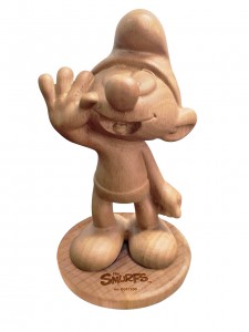 Wooden Smurf wt Base New