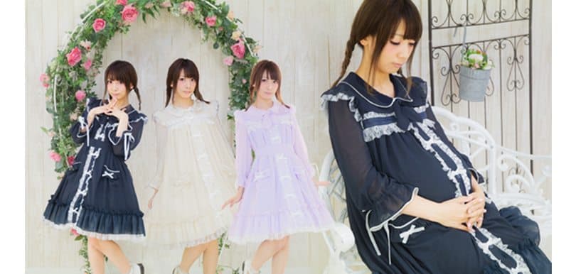 穿上Lolita風格的服飾，準媽媽也頓時添上一份可愛感