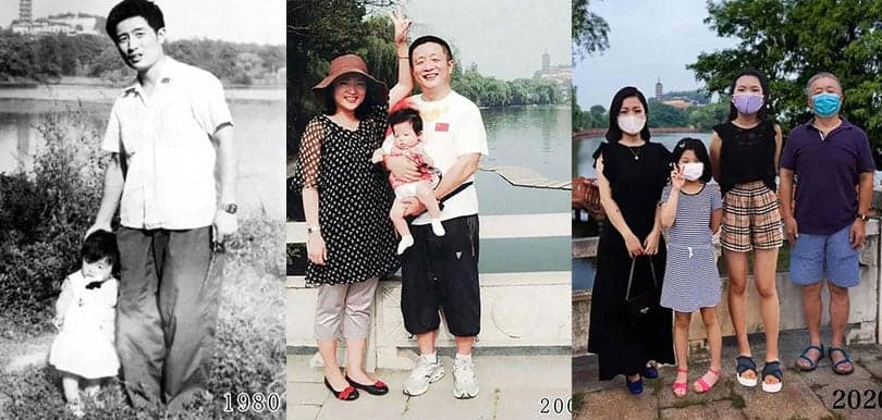 有一種愛叫堅持！暖心爸爸40年與女兒於同一地點合照