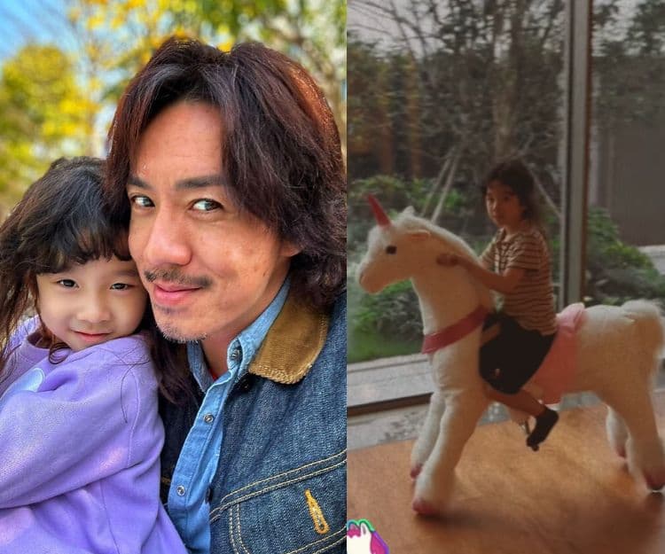 暖爸張繼聰｜父女大玩騎馬仔巨廳曝光  為子女打造五星級的遊樂園：跳彈床、迷你籃球場、band房