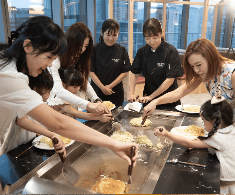 工作體驗｜日本過江鐵板燒料理店傳授技術 孩子當上鐵板師傅親手製廣島燒