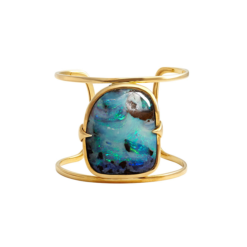 Boulder opal Shan Shui cuff