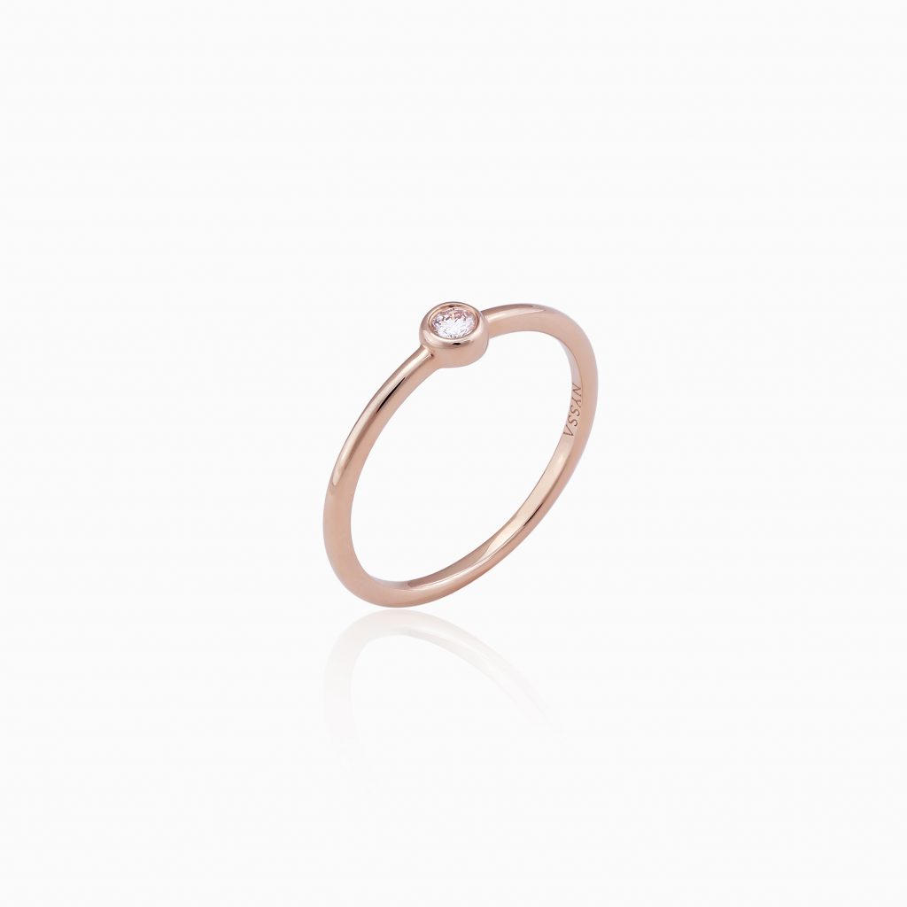 NYSSA 18K玫瑰金鑽石指環(HK$2,131)