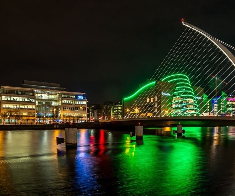 愛爾蘭首都都柏林夜景