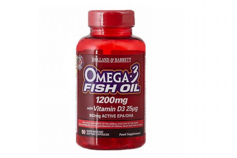 Holland & Barrett Omega 3 Fish Oil 1200mg with Vitamin D3 (90粒)