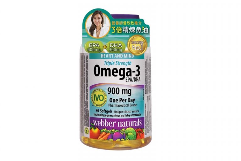 產品：Webber Naturals Triple Strength Omega-3 維柏健3倍精煉魚油 (80粒)